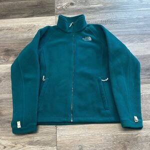 The North Face Teal Women M Polar Fleece Gorpcore‎ Mock Collar Outdoor Jacket